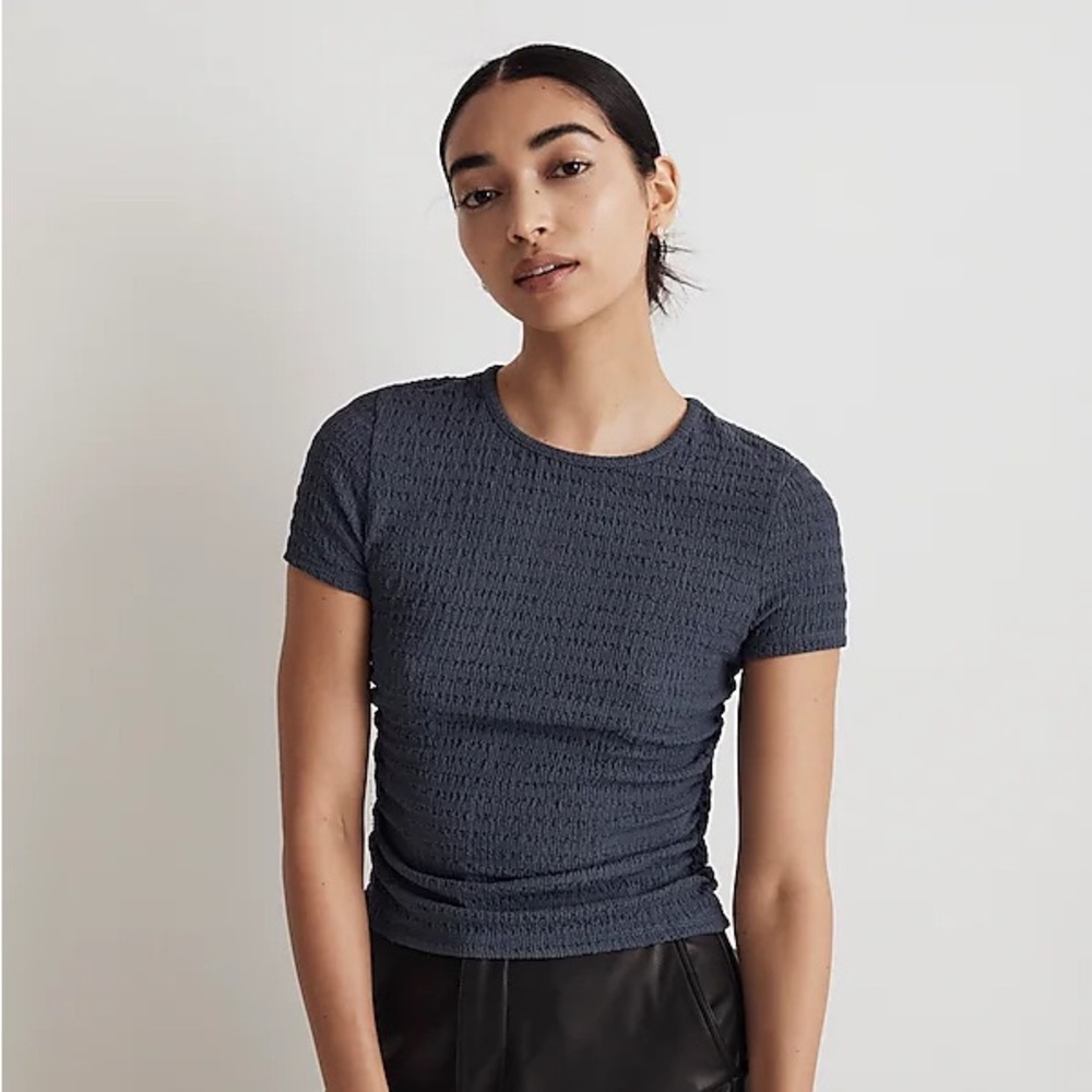 Madewell Ruched Crewneck Tee